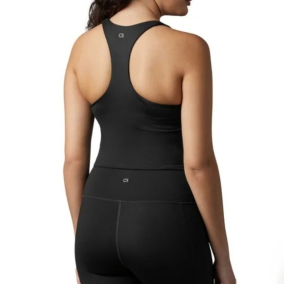 Gap Fit Set Of 2 Tank Bras White Black Sports Bra Size Large Activewear Top - Picture 3 of 13